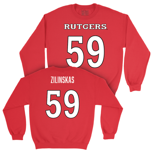 Red Football Shirsey Crew - Gus Zilinskas | #59 Youth Small