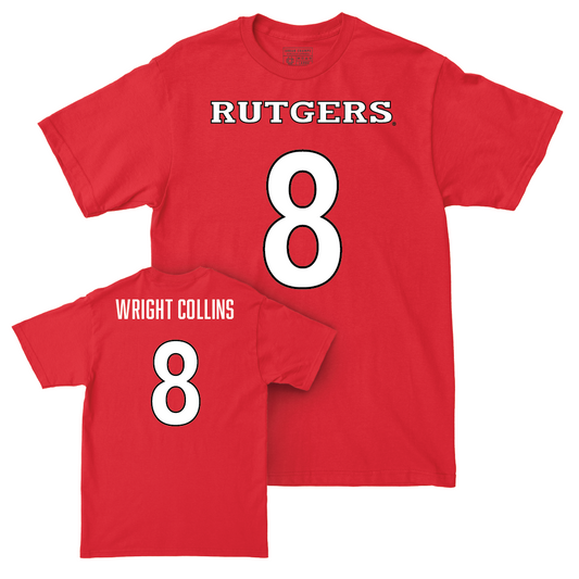 Red Football Shirsey Tee - Jamier Wright Collins | #8 Youth Small