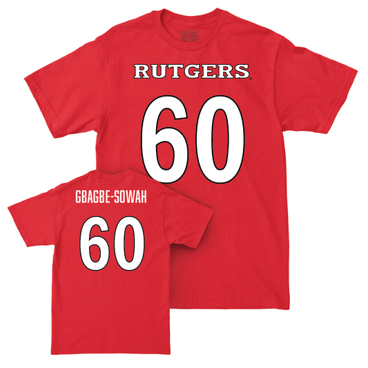 Red Football Shirsey Tee - Moses Gbagbe-Sowah | #60 Youth Small