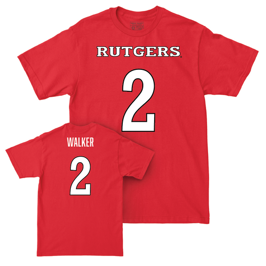 Red Football Shirsey Tee - Moses Walker | #2 Youth Small