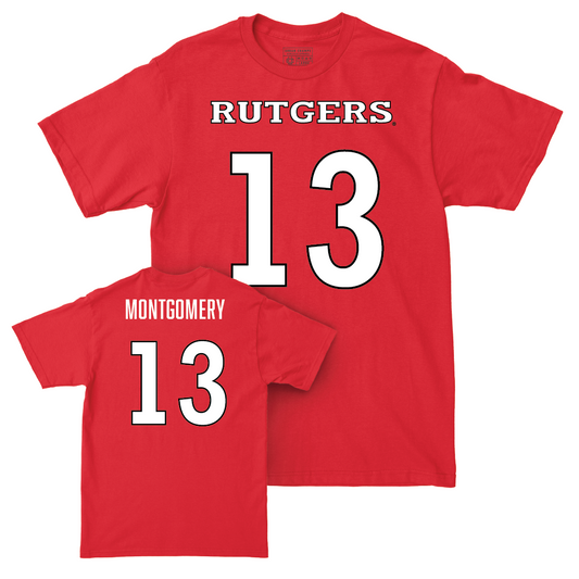 Red Football Shirsey Tee - Nasir Montgomery | #13 Youth Small