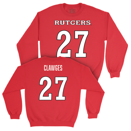 Red Football Shirsey Crew - Sage Clawges | #27 Youth Small