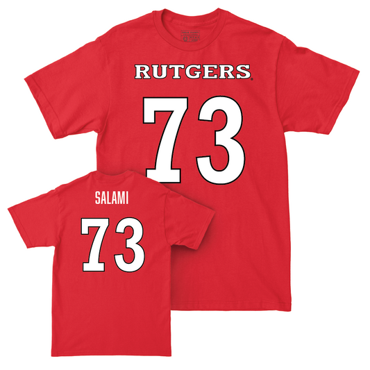 Red Football Shirsey Tee - Terrence Salami | #73 Youth Small