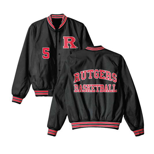 PRE-ORDER: Rutgers Men's Basketball Varsity Bomber Jacket - Tyson Acuff