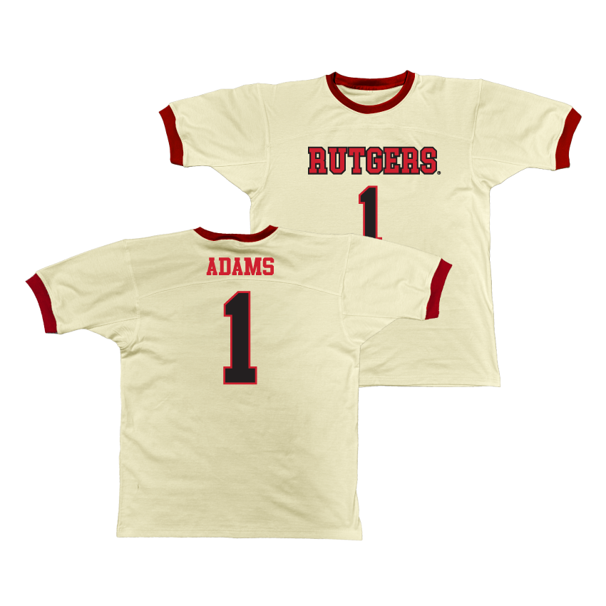 Rutgers Retro Ringer Tee - Destiny Adams