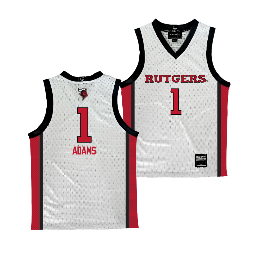 Rutgers Women's Basketball White Jersey - Destiny Adams