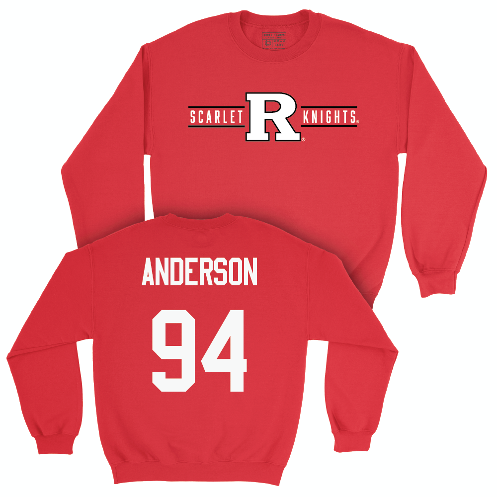 Red Football Scarlet Knights Crew  - Jakob Anderson