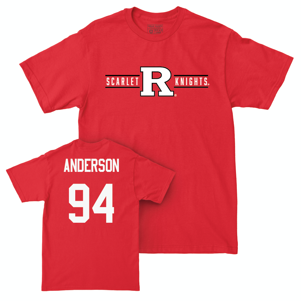 Red Football Scarlet Knights Tee  - Jakob Anderson