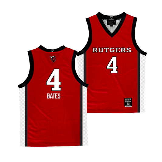 Rutgers Women's Basketball Red Jersey - Antonia Bates