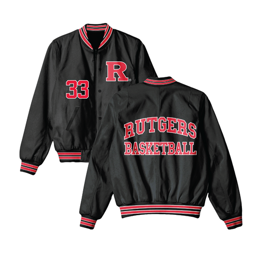 PRE-ORDER: Rutgers Women's Basketball Varsity Bomber Jacket - Kennedy Brandt