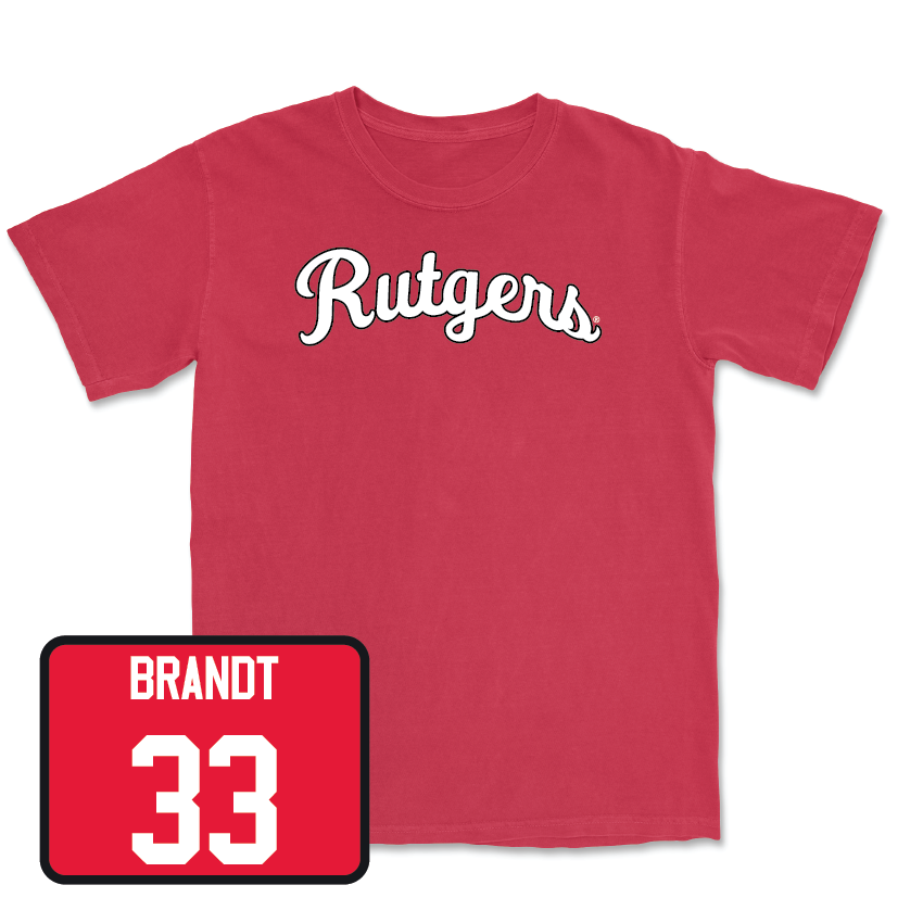 Red Women's Basketball Script Tee - Kennedy Brandt