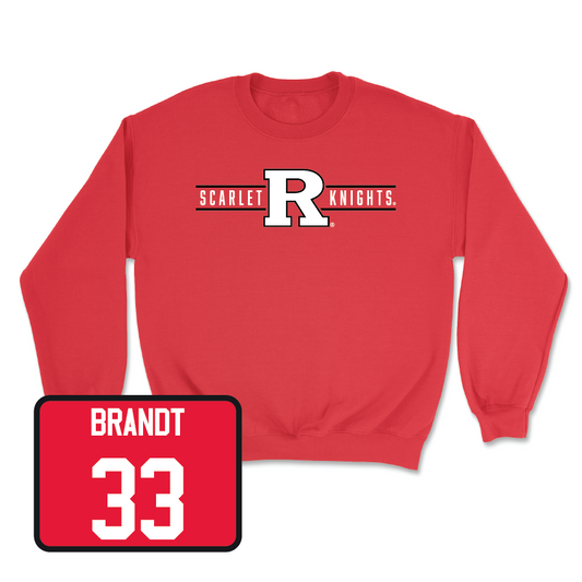 Red Women's Basketball Scarlet Knights Crew - Kennedy Brandt