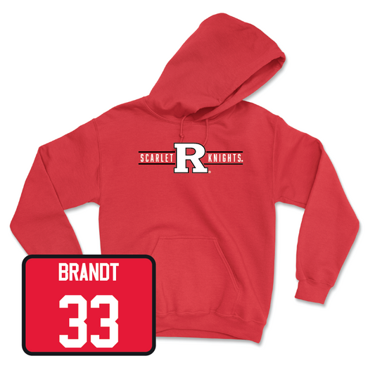 Red Women's Basketball Scarlet Knights Hoodie - Kennedy Brandt