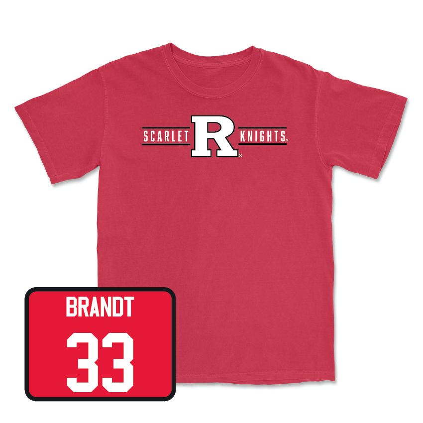 Red Women's Basketball Scarlet Knights Tee - Kennedy Brandt