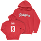 Red Women's Soccer Script Hoodie  - Audrey Cain