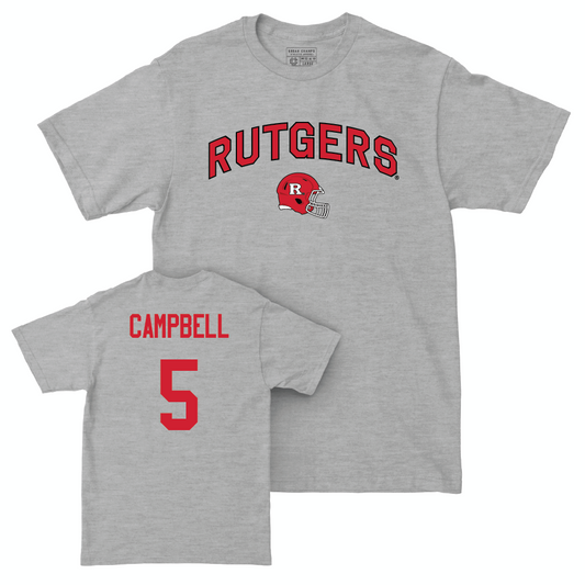 Sport Grey Football Helmet Tee  - CJ Campbell