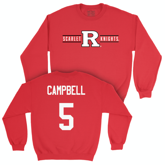 Red Football Scarlet Knights Crew  - CJ Campbell