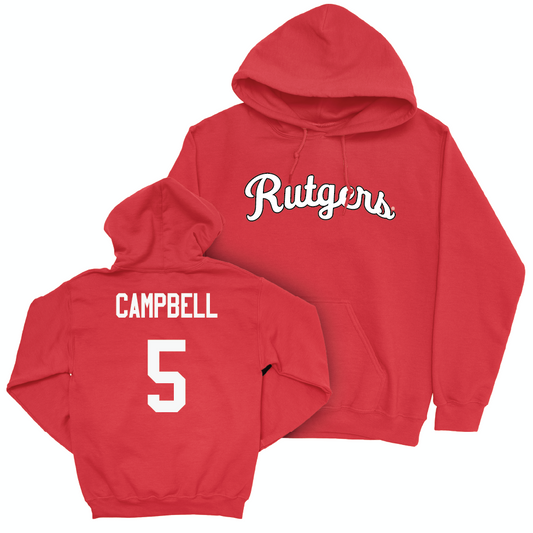 Red Football Script Hoodie  - CJ Campbell