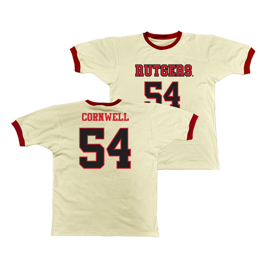 Rutgers Retro Ringer Tee - Chyna Cornwell