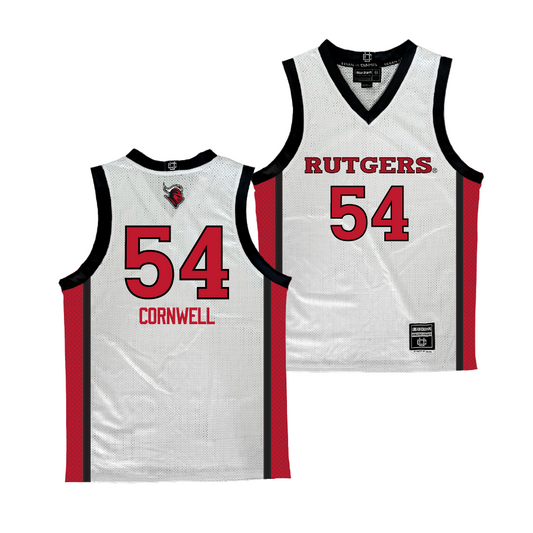 Rutgers Women's Basketball White Jersey - Chyna Cornwell