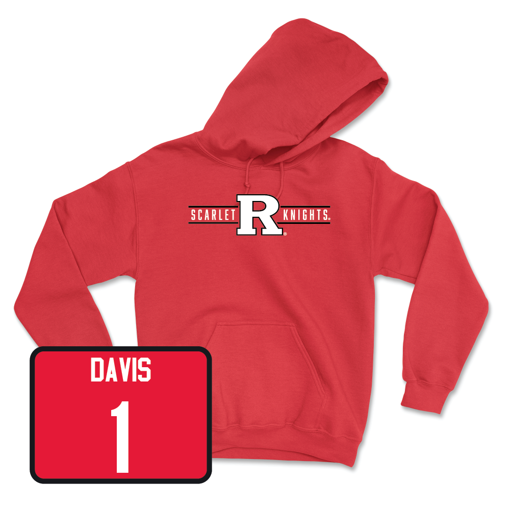 Red Men's Basketball Scarlet Knights Hoodie - JaMichael Davis