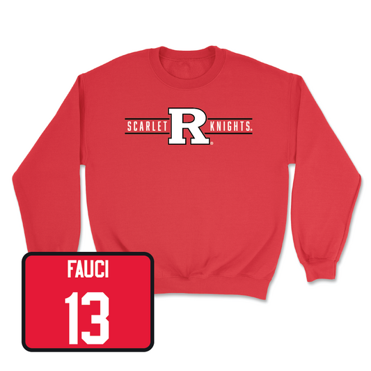 Red Baseball Scarlet Knights Crew - Sonny Fauci