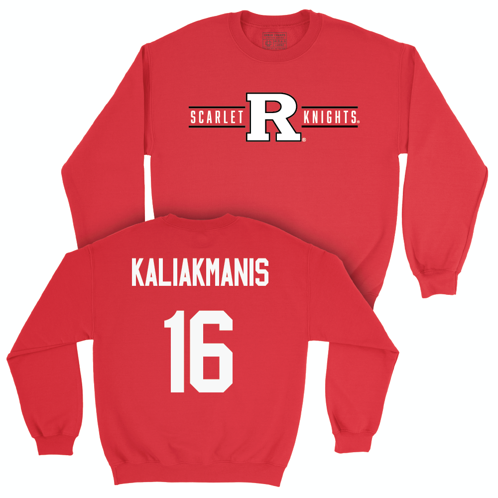 Red Football Scarlet Knights Crew  - Athan Kaliakmanis