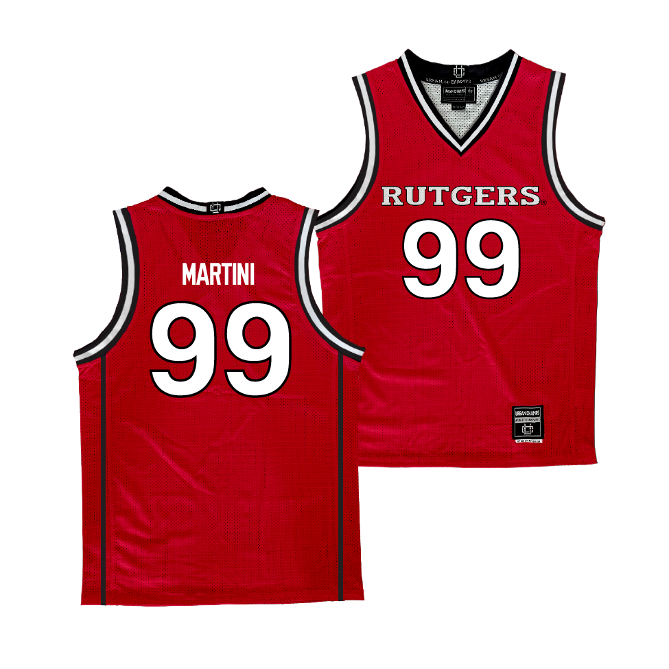 Rutgers Men's Basketball Red Jersey - Zach Martini