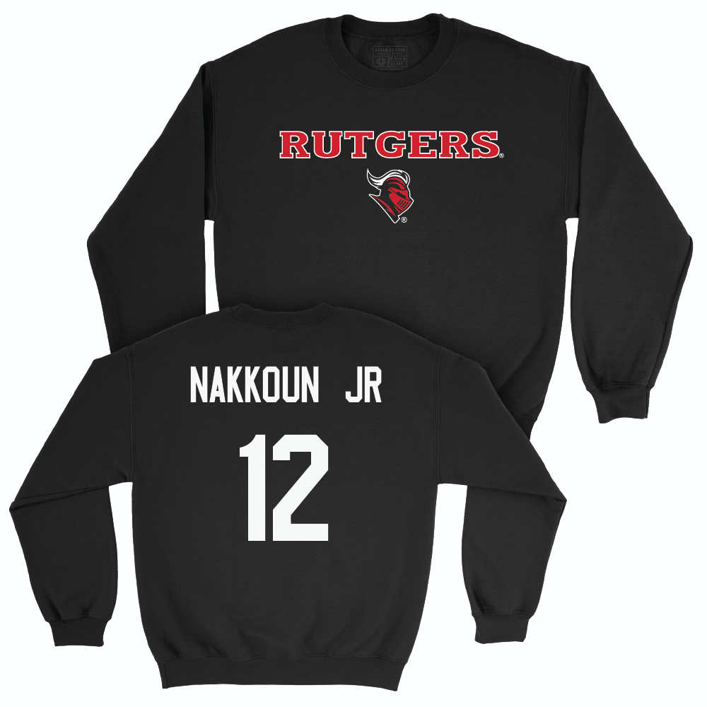 Football Black Rutgers Crew  - Vilay Nakkoun Jr