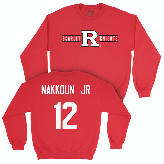 Red Football Scarlet Knights Crew  - Vilay Nakkoun Jr