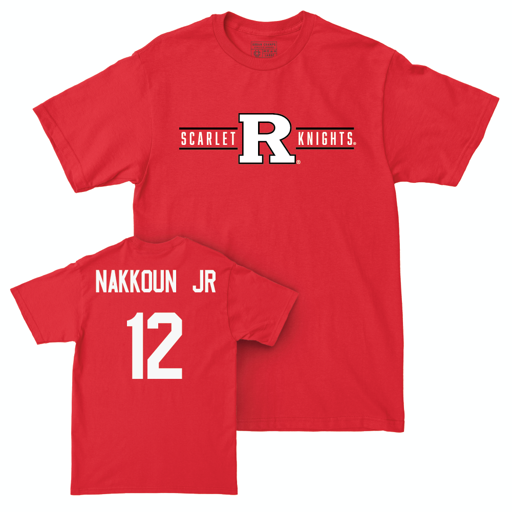 Red Football Scarlet Knights Tee  - Vilay Nakkoun Jr