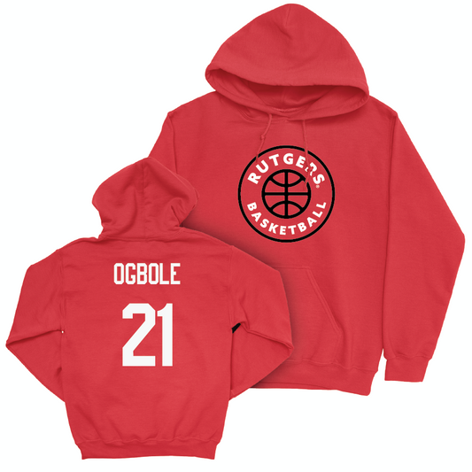 Red Men's Basketball Hardwood Hoodie - Emmanuel Ogbole