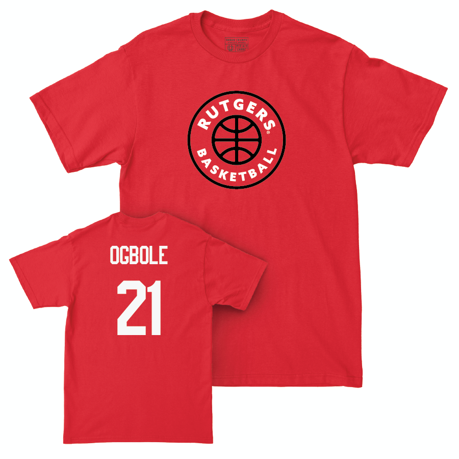 Red Men's Basketball Hardwood Tee - Emmanuel Ogbole