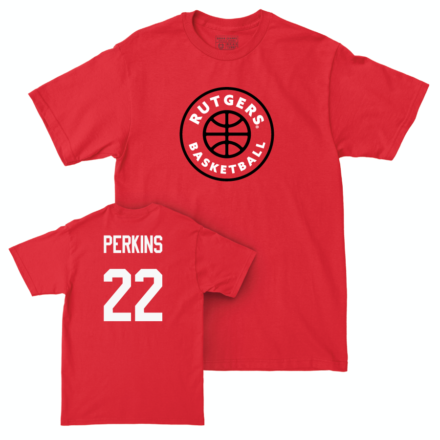 Red Women's Basketball Hardwood Tee   - Zachara Perkins