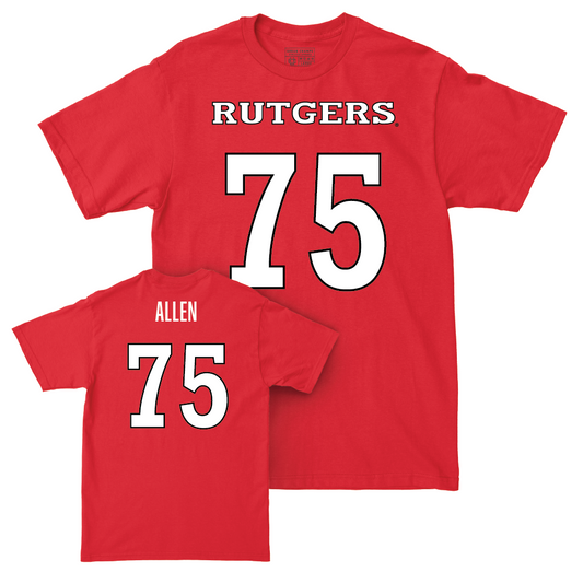 Red Football Shirsey Tee - Jacob Allen | #75 Youth Small