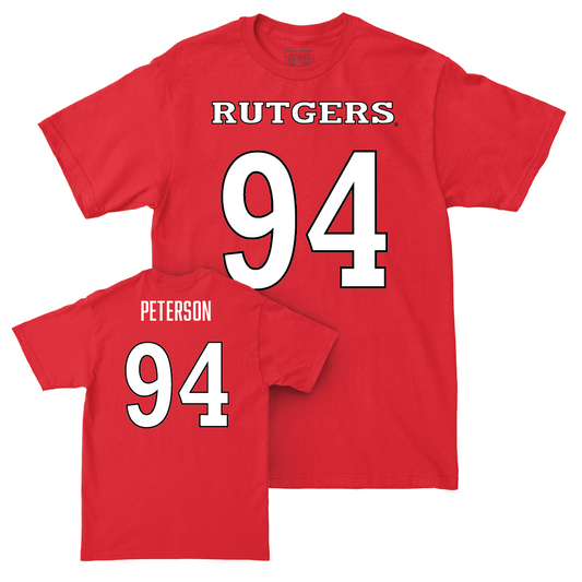 Red Football Shirsey Tee - JaSire Peterson | #94 Youth Small
