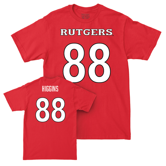 Red Football Shirsey Tee - Mike Higgins | #88 Youth Small