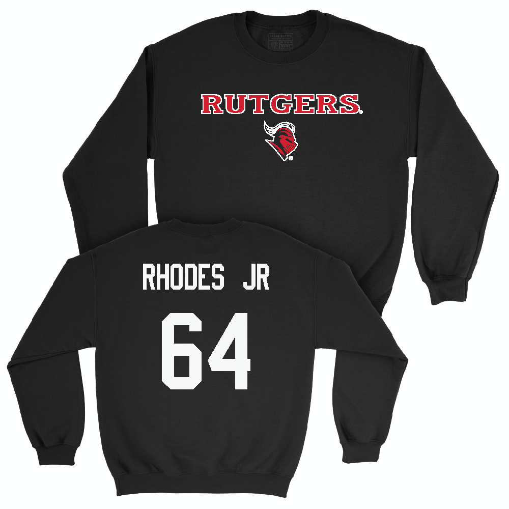 Football Black Rutgers Crew  - Shedrick Rhodes Jr