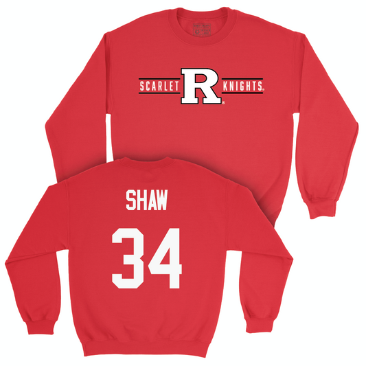 Red Football Scarlet Knights Crew  - Noah Shaw