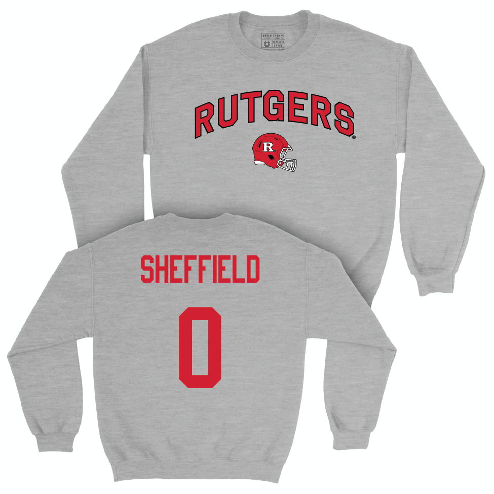 Sport Grey Football Helmet Crew  - Dt Sheffield