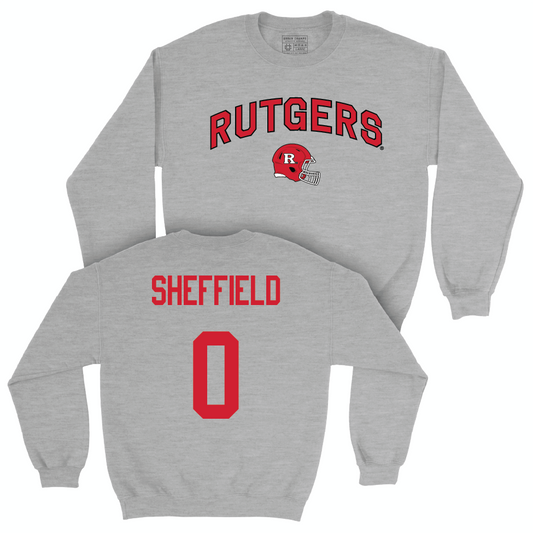 Sport Grey Football Helmet Crew  - Dt Sheffield