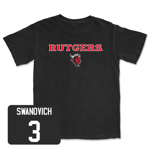 Women's Lacrosse Black Rutgers Tee - Samantha Swanovich