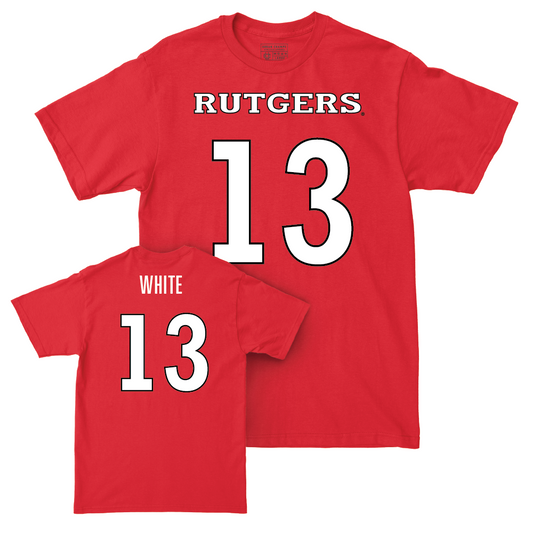 Red Football Shirsey Tee  - Antonio White