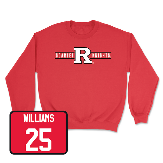Red Men's Basketball Scarlet Knights Crew - Jeremiah Williams