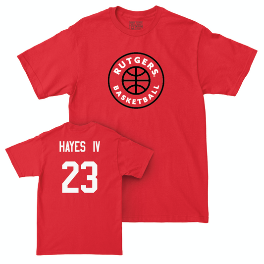 Red Men's Basketball Hardwood Tee  - PJ Hayes IV