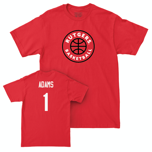 Red Women's Basketball Hardwood Tee  - Destiny Adams