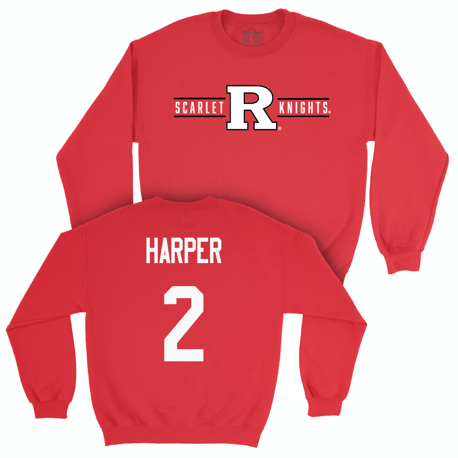 Red Men's Basketball Scarlet Knights Crew  - Dylan Harper