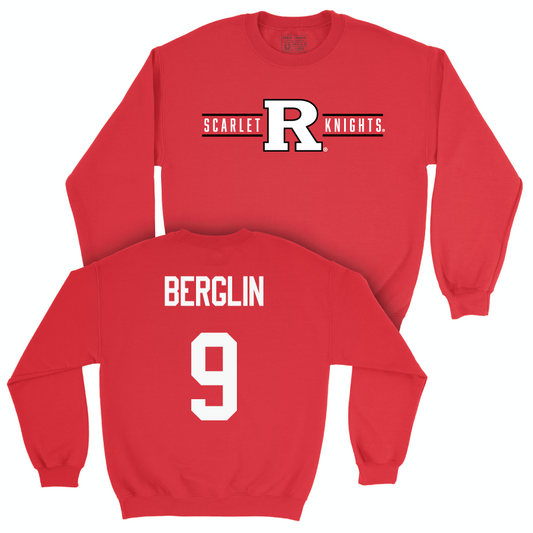 Red Baseball Scarlet Knights Crew  - Quinn Berglin