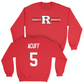 Red Men's Basketball Scarlet Knights Crew  - Tyson Acuff