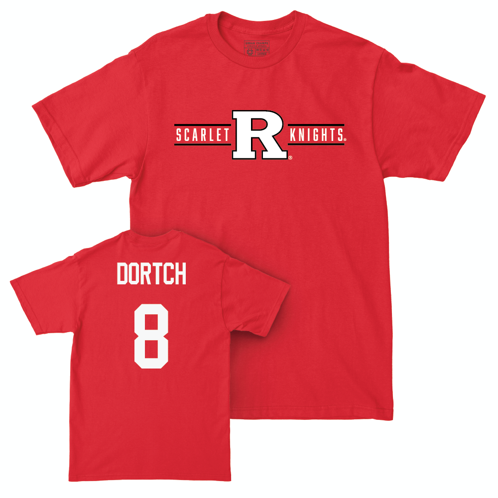 Red Men's Basketball Scarlet Knights Tee  - Bryce Dortch